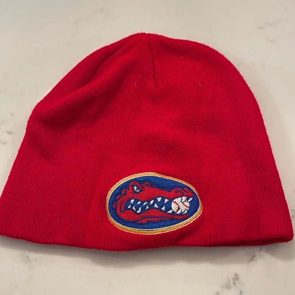 Gator baseball Red Mens Beanie